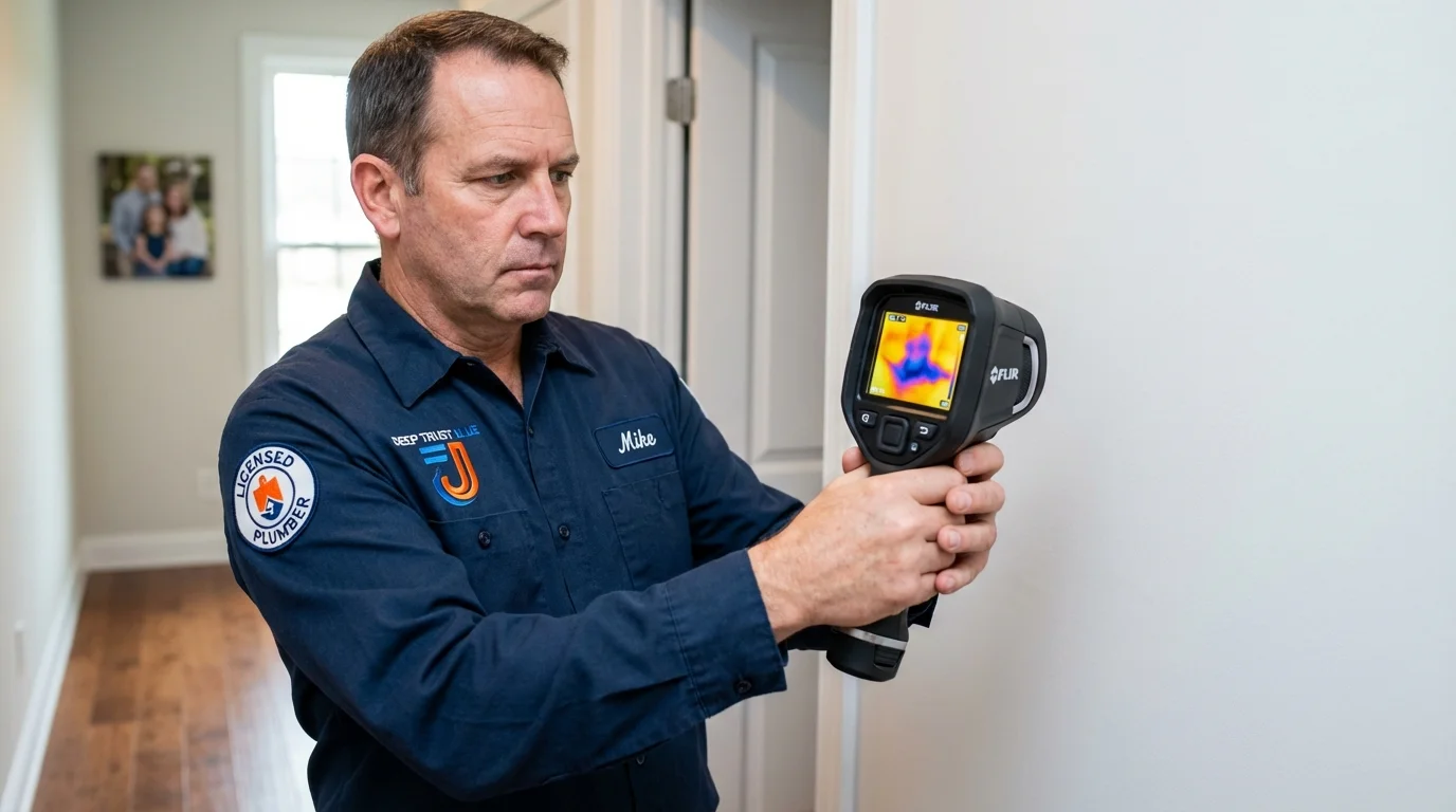 Thermal imaging leak detection by Johns Plumbing LLC in Huntsville